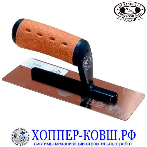 Кельма Olejnik Premium трапеция, полотно 0,65 мм, пробковая ручка